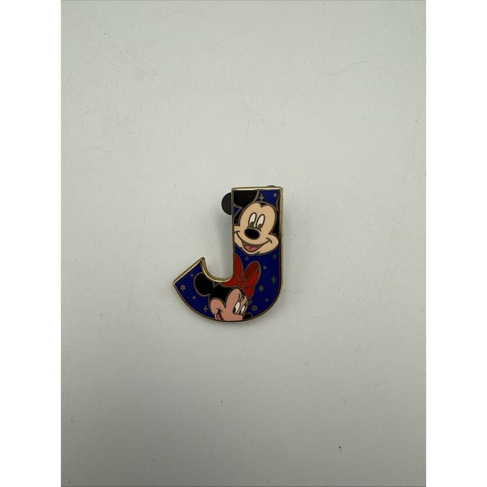 Alphabet Collection 2011 - 'J' - Disney Lapel Pin Mickey And Minnie Blue Stars